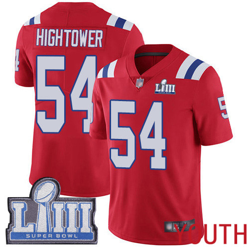 New England Patriots Football 54 Super Bowl Limited Red Youth Dont a Hightower Alternate NFL Jersey